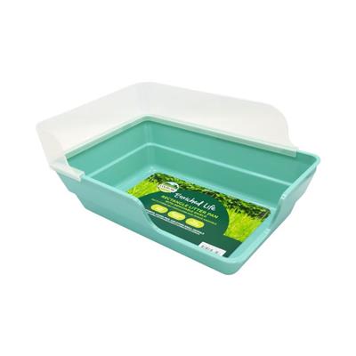 Oxbow Small Animal Rectangle Litter Pan with Removeable Shield: Upgrade your Pet's Bathroom Routine